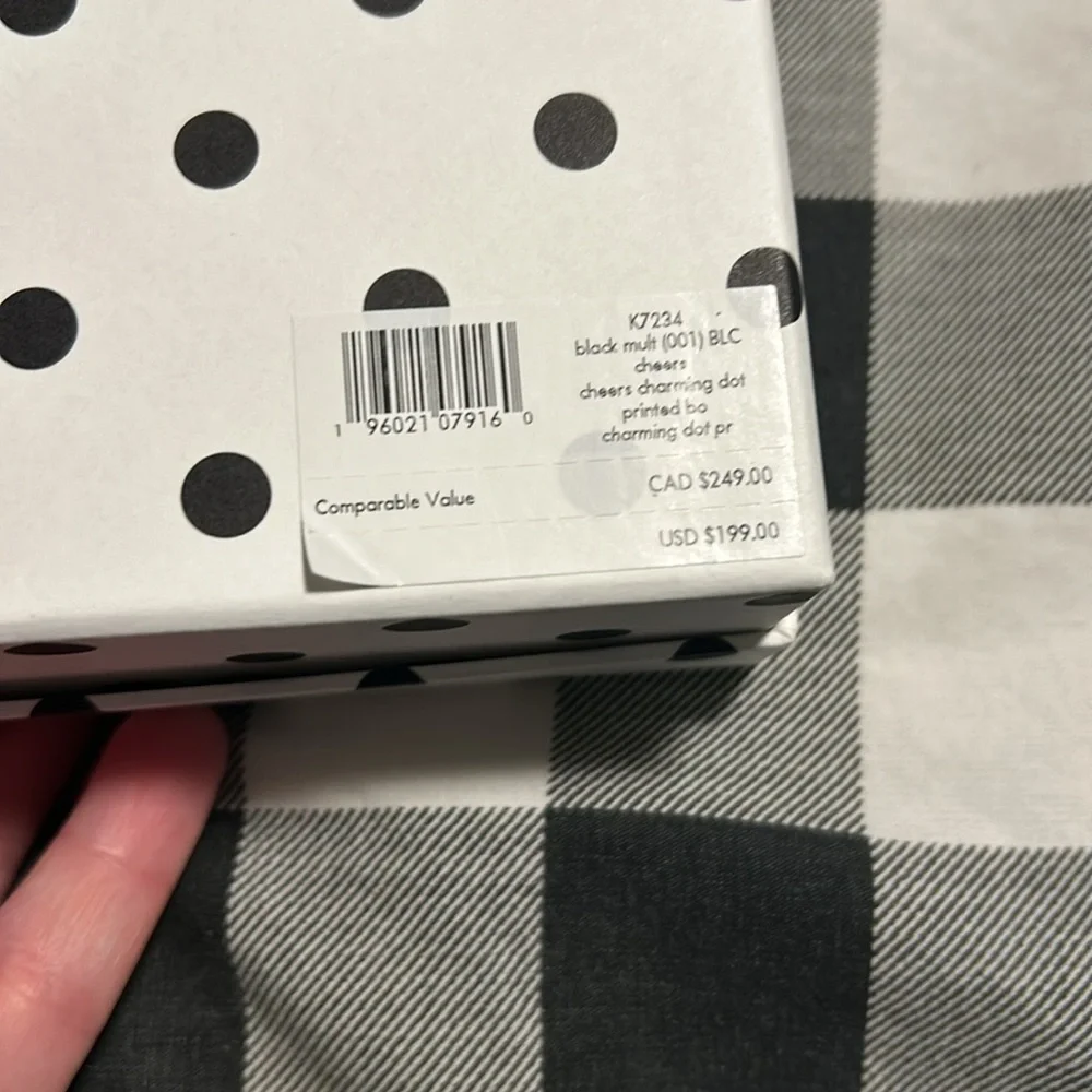 kate spade Black & White Polka Dot Wristlet Clutch
